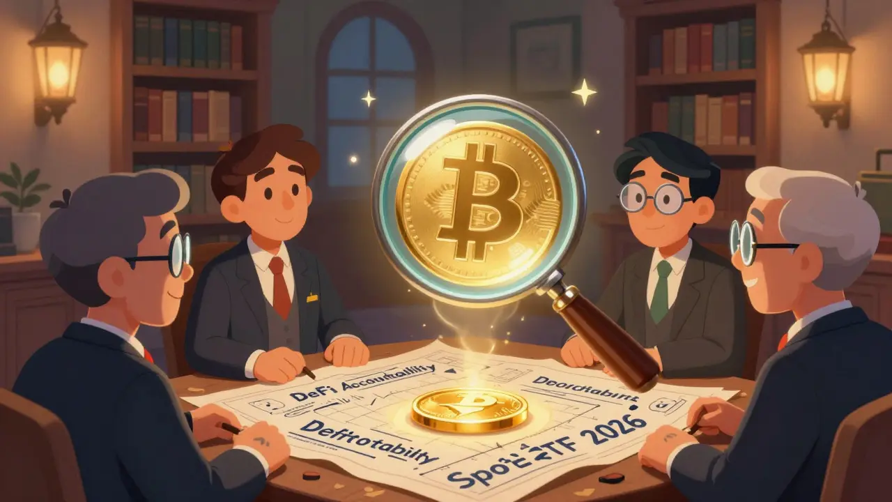 Bitcoin and Ethereum transforming into securities under regulatory scrutiny, with experts studying DeFi and ETF pathways.