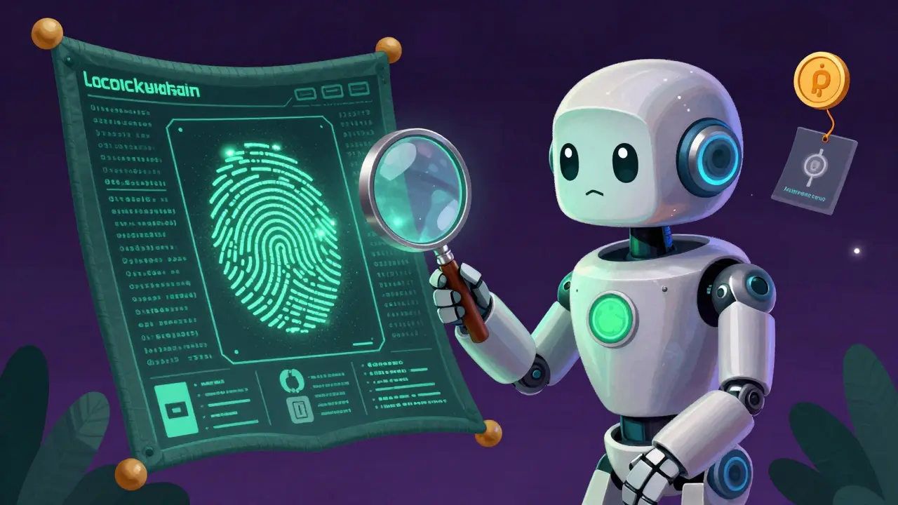 Guardian robot using a blockchain ledger to ensure an artist receives a payment