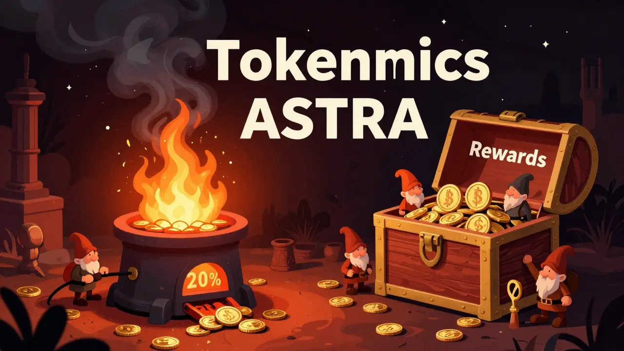 Furnace burning coins to illustrate crypto token burn mechanics